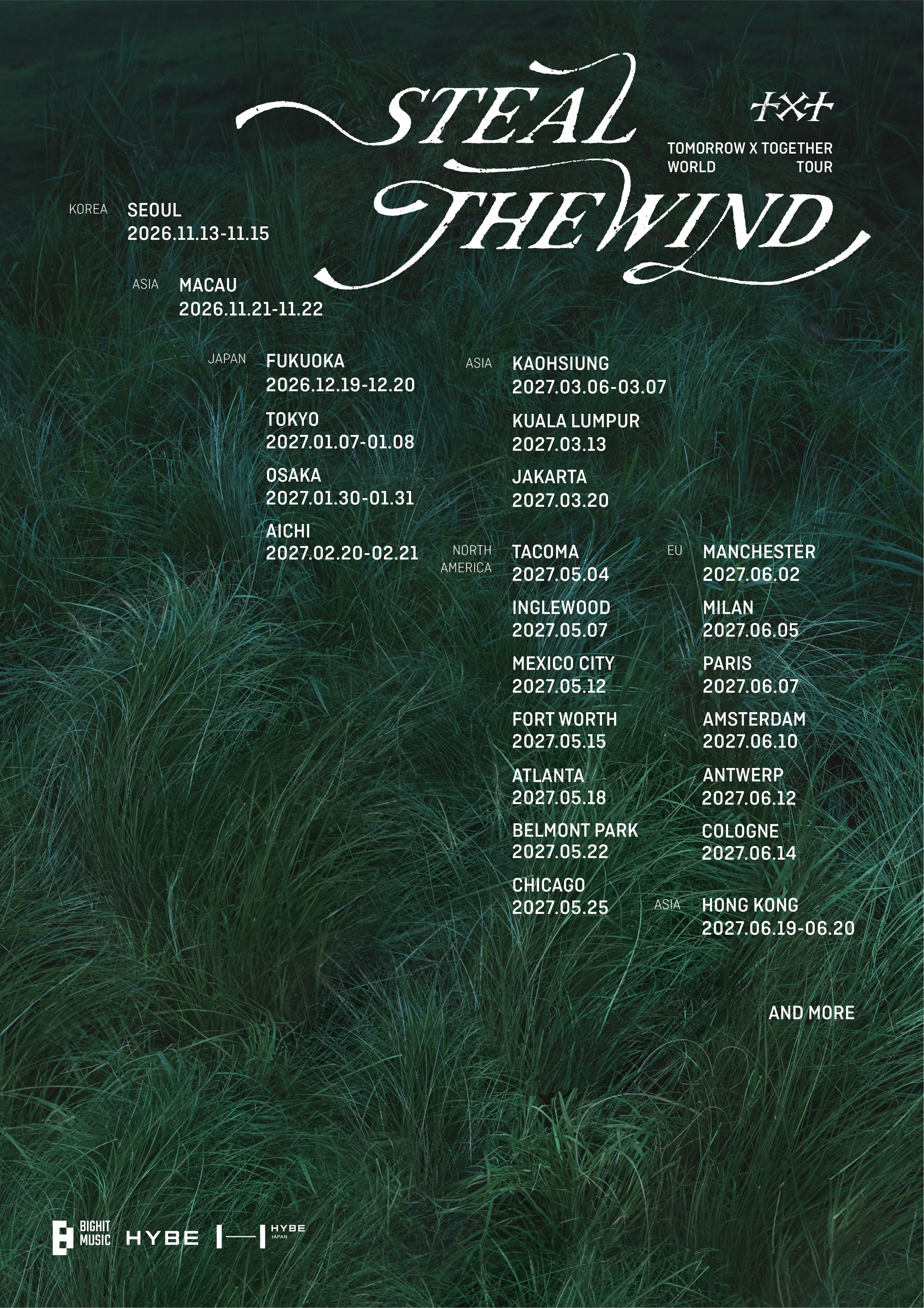TXT Announces Fifth World Tour ‘STEAL THE WIND’: Dates & Schedule